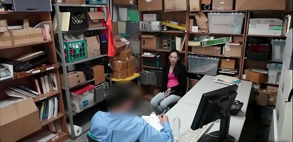  Girl next door caught stealing and fucked by the security